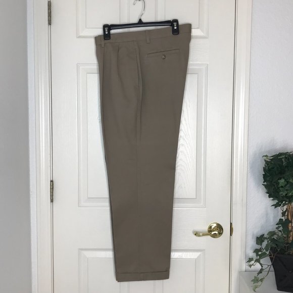 Savile Row Cotton Pant | Beige | 36x30 - Picture 13 of 13